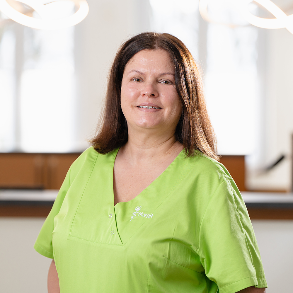 Margit, medizinische Fachangestellte der Hausarztpraxis