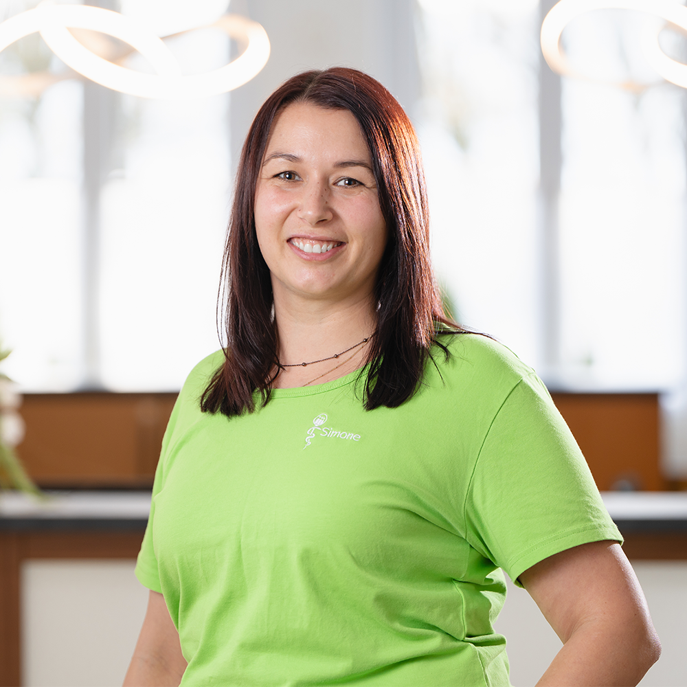 Simone, medizinische Fachangestellte der Hausarztpraxis
